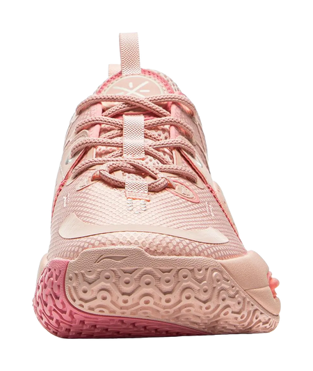 LiNing All City 9 V1.5 Cushioning Anti-Slip And Wear-Resistant Coverage Support Low-Top  Basketball Shoes Salt Pink 