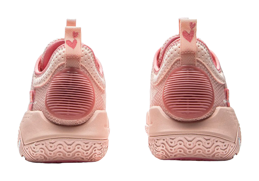 LiNing All City 9 V1.5 Cushioning Anti-Slip And Wear-Resistant Coverage Support Low-Top  Basketball Shoes Salt Pink 