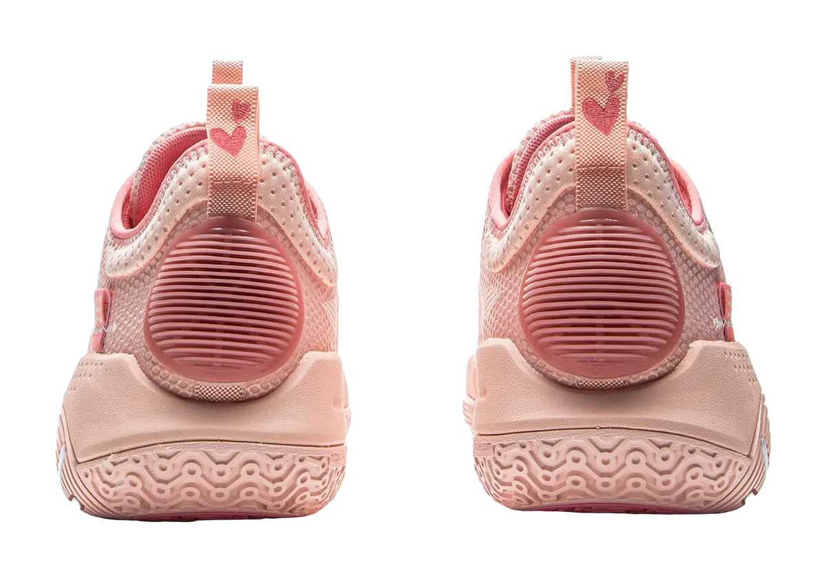 LiNing All City 9 V1.5 Cushioning Anti-Slip And Wear-Resistant Coverage Support Low-Top  Basketball Shoes Salt Pink 