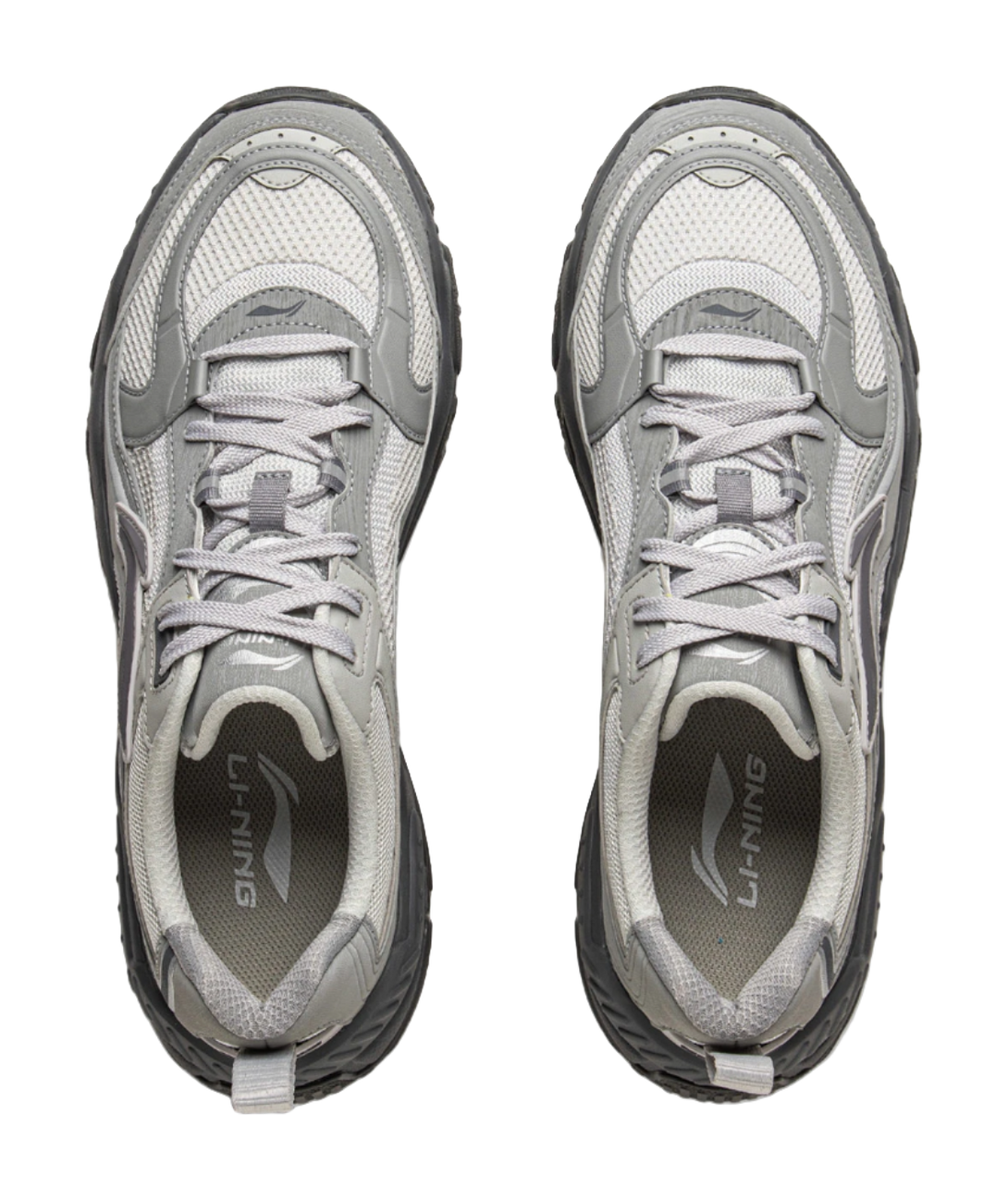 LiNing Anti-Slip And Wear-Resistant Breathable Low-Top Casual Shoes Men's White Gray 