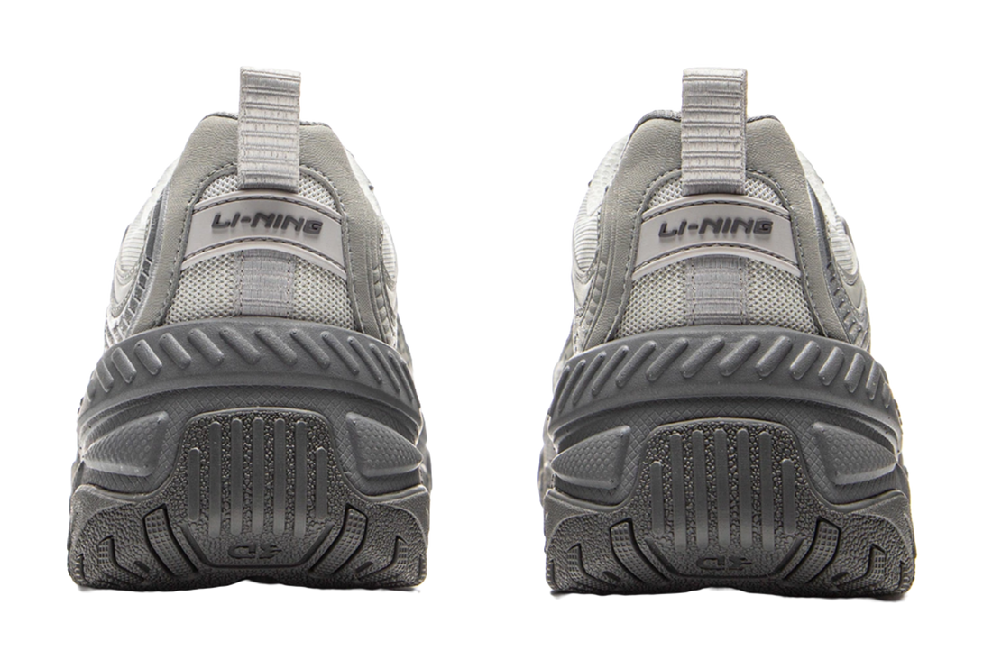 LiNing Anti-Slip And Wear-Resistant Breathable Low-Top Casual Shoes Men's White Gray 