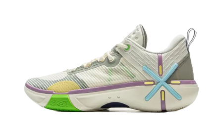 LiNing Anti Slip Wear Resistant Low Top Basketball Shoes Mens Beige  vjsneaker.com