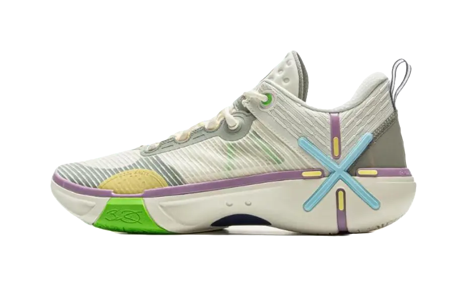 LiNing Anti Slip Wear Resistant Low Top Basketball Shoes Mens Beige  vjsneaker.com