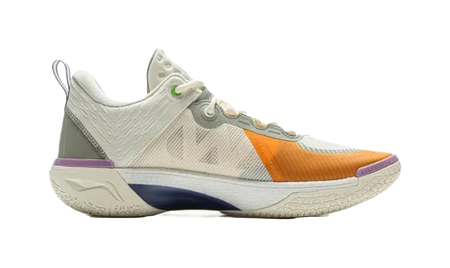 LiNing Anti Slip Wear Resistant Low Top Basketball Shoes Mens Beige  vjsneaker.com