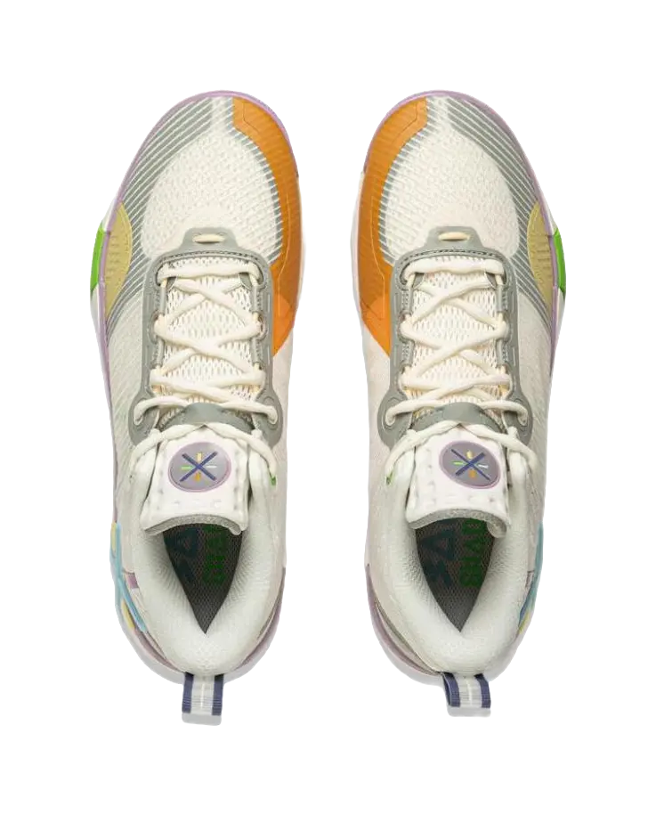 LiNing Anti Slip Wear Resistant Low Top Basketball Shoes Mens Beige  vjsneaker.com