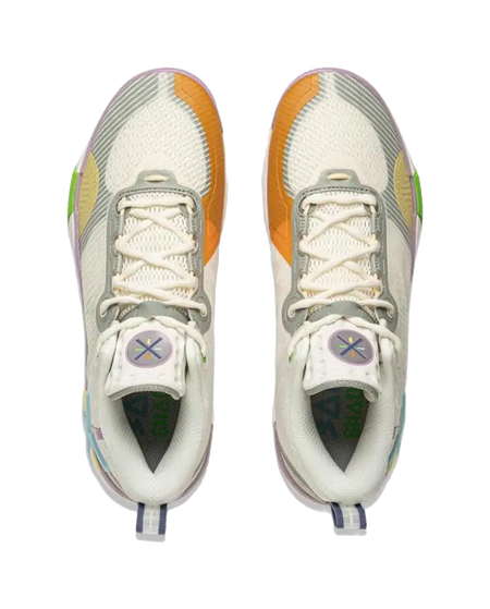 LiNing Anti Slip Wear Resistant Low Top Basketball Shoes Mens Beige  vjsneaker.com