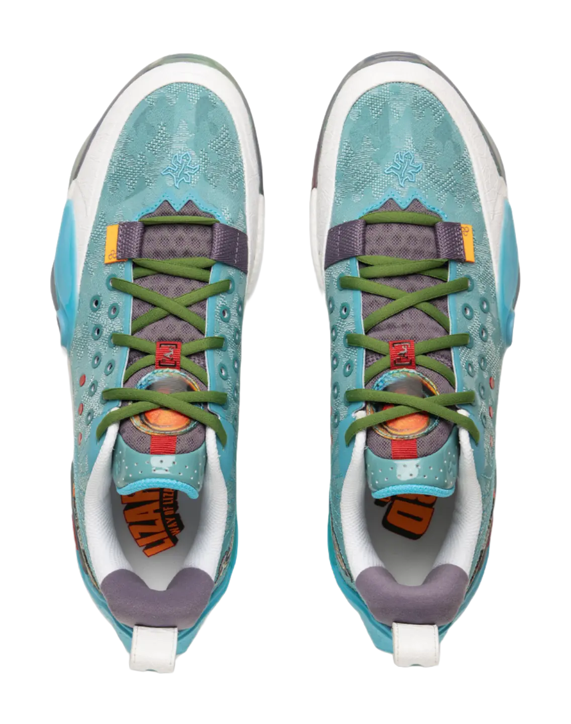 LiNing Anti Slip Wear Resistant Low Top Basketball Shoes Mens Turquoise  vjsneaker.com