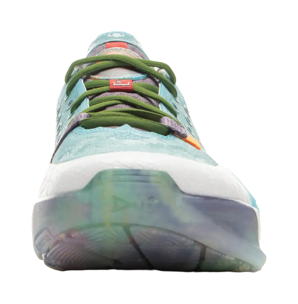 LiNing Anti Slip Wear Resistant Low Top Basketball Shoes Mens Turquoise  vjsneaker.com