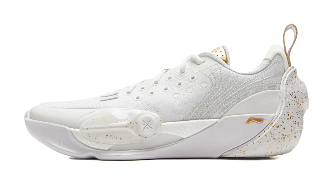 LiNing Anti Slip Wear Resistant Low Top Basketball Shoes Mens White 