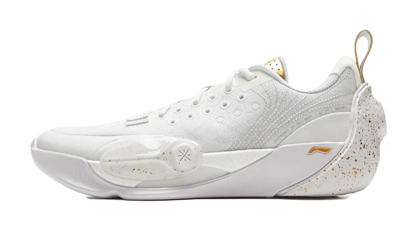 LiNing Anti Slip Wear Resistant Low Top Basketball Shoes Mens White 