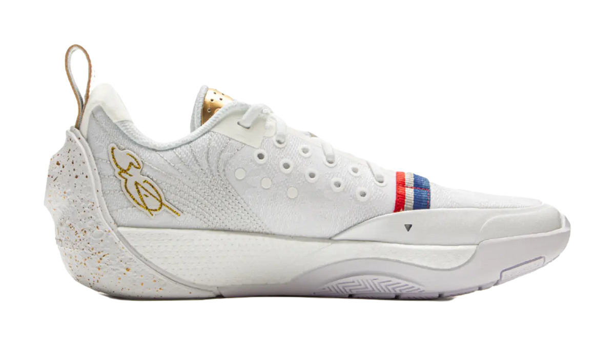 LiNing Anti Slip Wear Resistant Low Top Basketball Shoes Mens White 