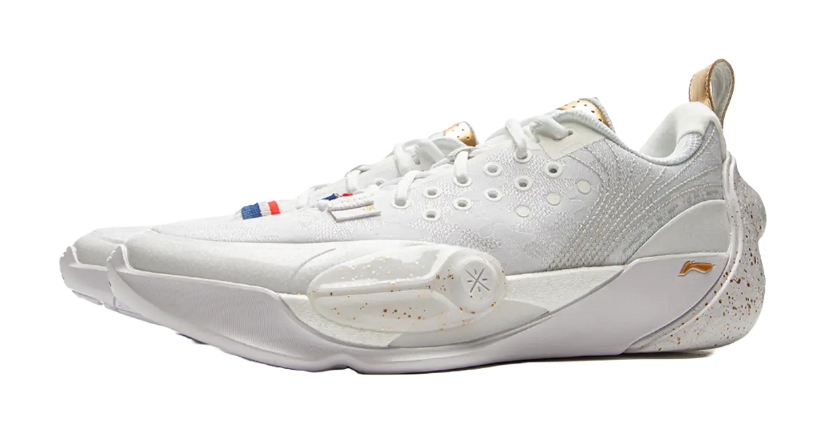 LiNing Anti Slip Wear Resistant Low Top Basketball Shoes Mens White 