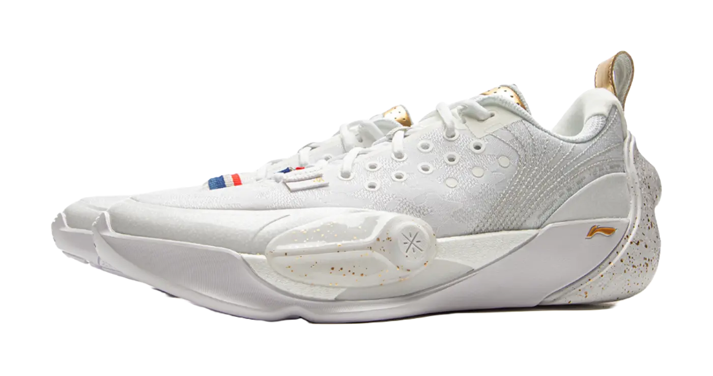 LiNing Anti Slip Wear Resistant Low Top Basketball Shoes Mens White 