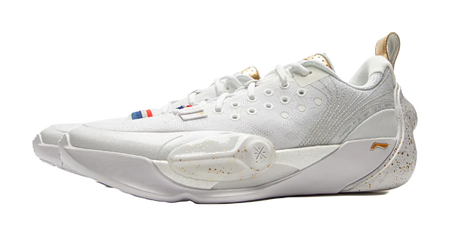 LiNing Anti Slip Wear Resistant Low Top Basketball Shoes Mens White 