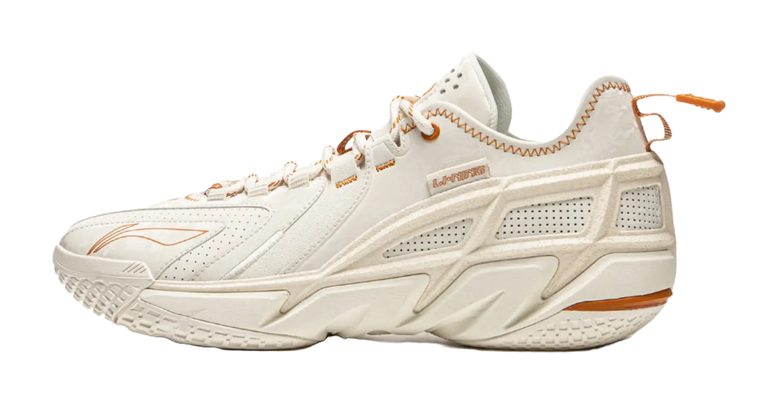 LiNing Anti Wool 4.5 Shock Absorbers Slip Resistant Abrasion Resistant Low top Basketball Shoes Mens Beige 