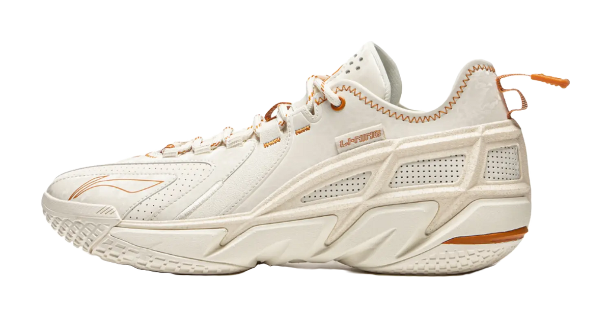 LiNing Anti Wool 4.5 Shock Absorbers Slip Resistant Abrasion Resistant Low top Basketball Shoes Mens Beige 