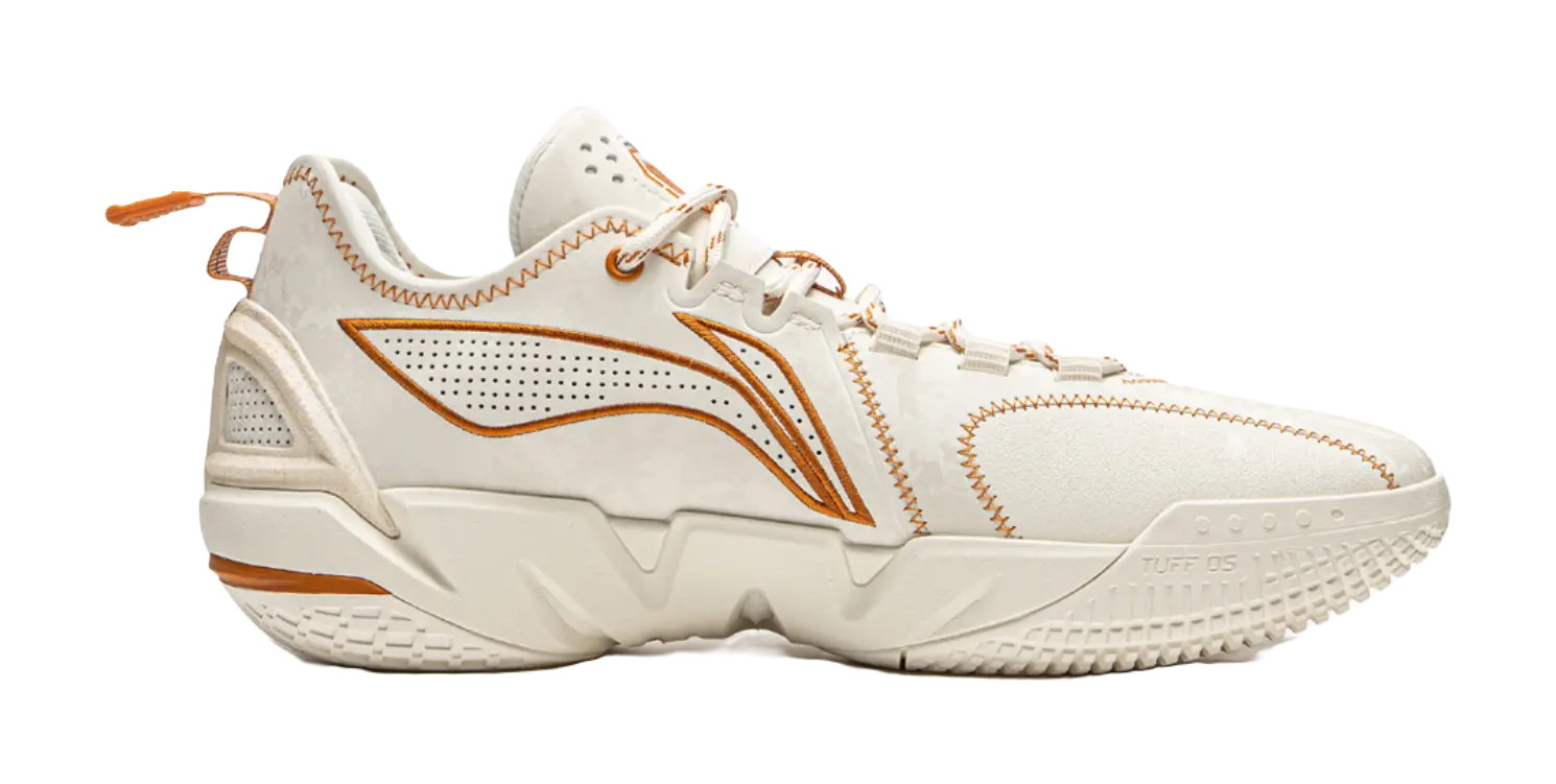 LiNing Anti Wool 4.5 Shock Absorbers Slip Resistant Abrasion Resistant Low top Basketball Shoes Mens Beige 