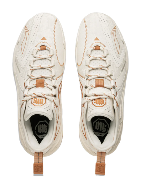 LiNing Anti Wool 4.5 Shock Absorbers Slip Resistant Abrasion Resistant Low top Basketball Shoes Mens Beige 