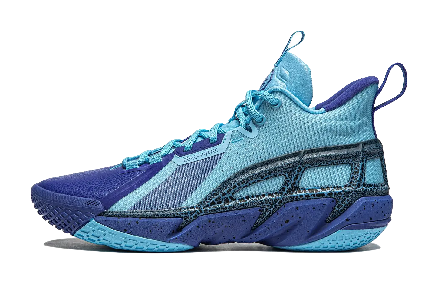 LiNing Anti-five 4 Cushioned Wear-Resistant Breathable Mid-Top Basketball Shoes Mens Blue  vjsneaker.com