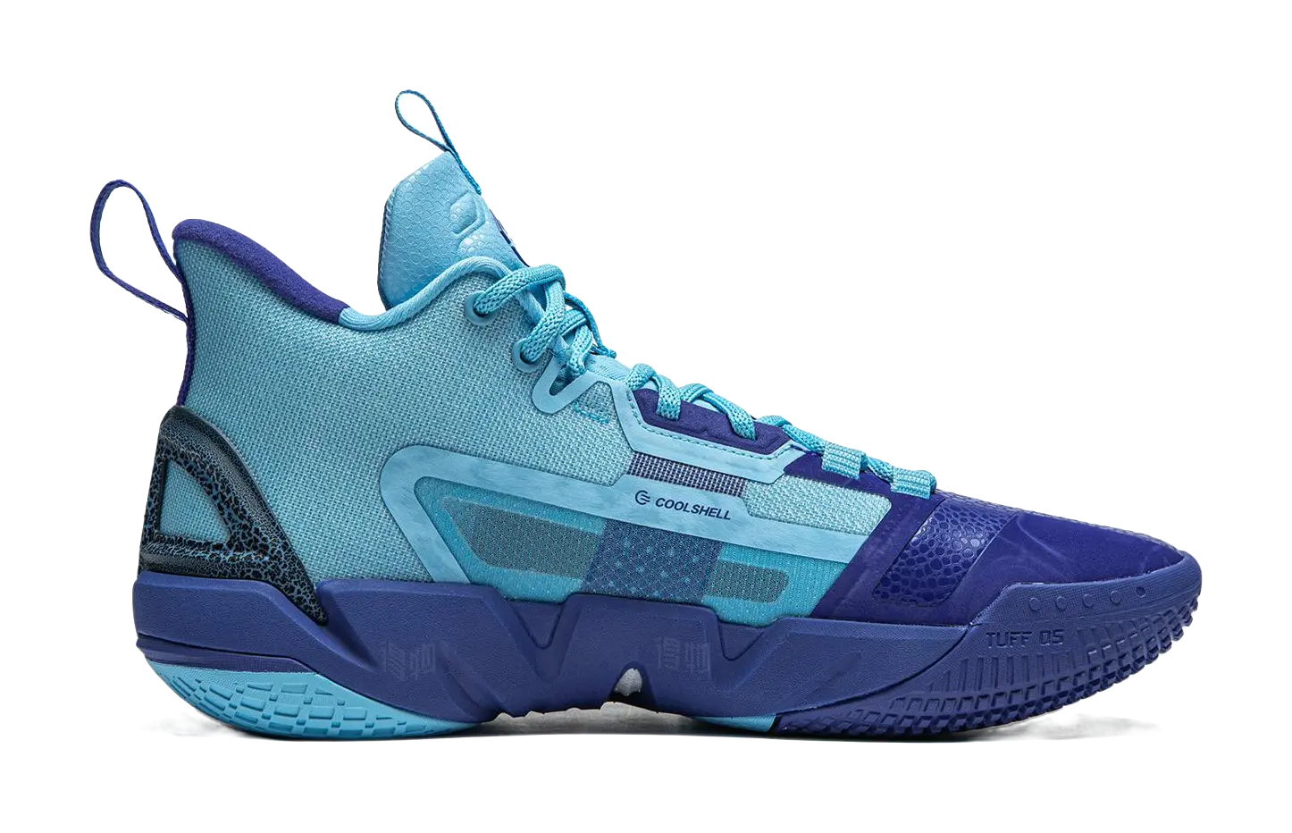 LiNing Anti-five 4 Cushioned Wear-Resistant Breathable Mid-Top Basketball Shoes Mens Blue  vjsneaker.com