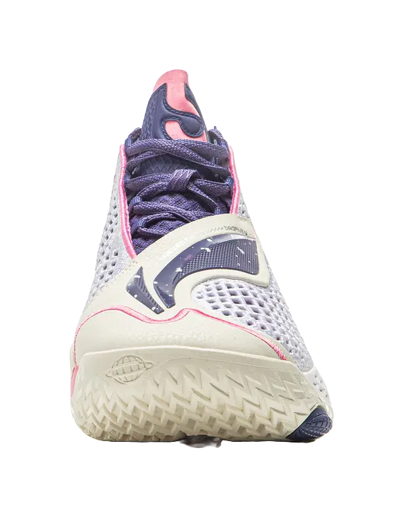 LiNing BadFive 5 Slip Resistant, Abrasion Resistant, Breathable, Rebound Grip Mid Top Basketball Shoes Mens White 