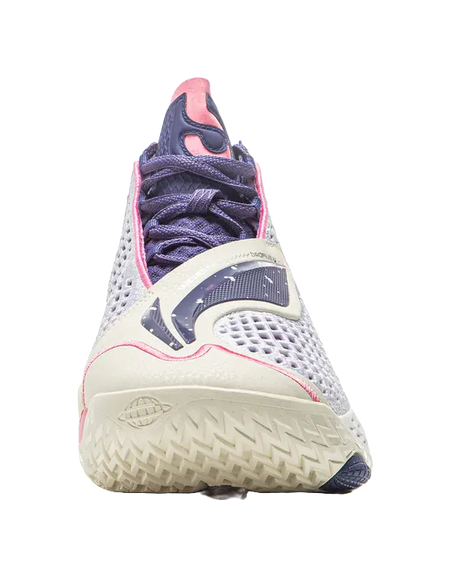 LiNing BadFive 5 Slip Resistant, Abrasion Resistant, Breathable, Rebound Grip Mid Top Basketball Shoes Mens White 