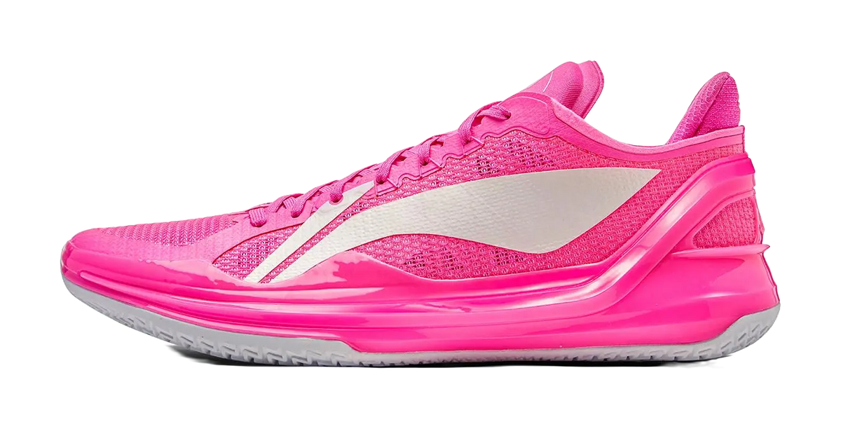 LiNing Blade 4V2 Cushioning Slip Resistant Support Lightweight Rebound Low top Basketball Shoes Mens Pink 