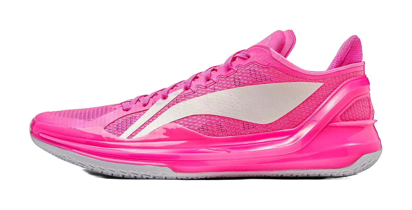 LiNing Blade 4V2 Cushioning Slip Resistant Support Lightweight Rebound Low top Basketball Shoes Mens Pink 