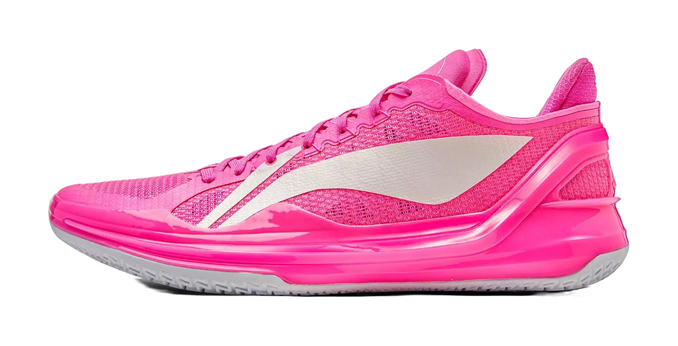 LiNing Blade 4V2 Cushioning Slip Resistant Support Lightweight Rebound Low top Basketball Shoes Mens Pink 