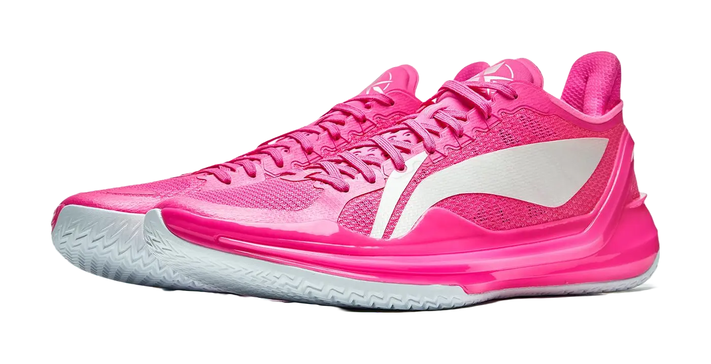 LiNing Blade 4V2 Cushioning Slip Resistant Support Lightweight Rebound Low top Basketball Shoes Mens Pink 
