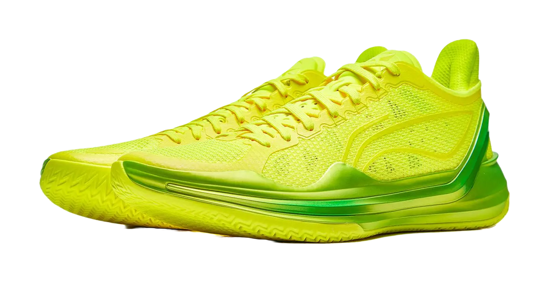 LiNing Blade 4V2 Cushioning Slip Resistant Support Lightweight Rebound Low top Basketball Shoes Mens Yellow 