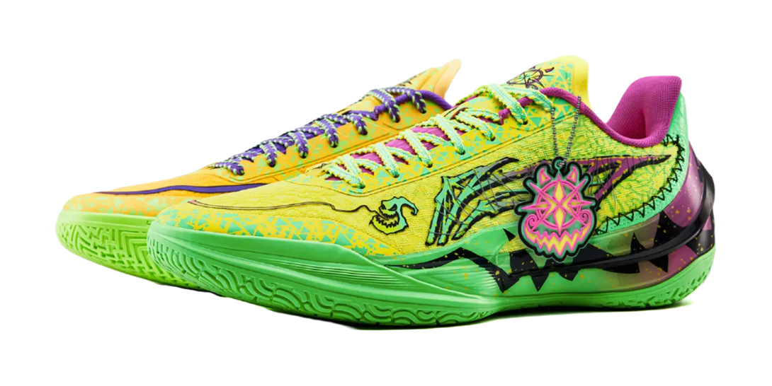 LiNing Blade 5V2 Ghost Halloween - Mandarin Duck Yellow Green Basketball Shoes for Men 
