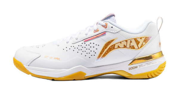 LiNing Blade Ma Cushioning, Wear Resistant Low top Badminton Shoes Unisex White Orange 