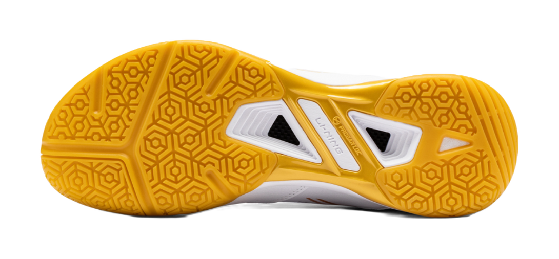 LiNing Blade Ma Cushioning, Wear Resistant Low top Badminton Shoes Unisex White Orange 