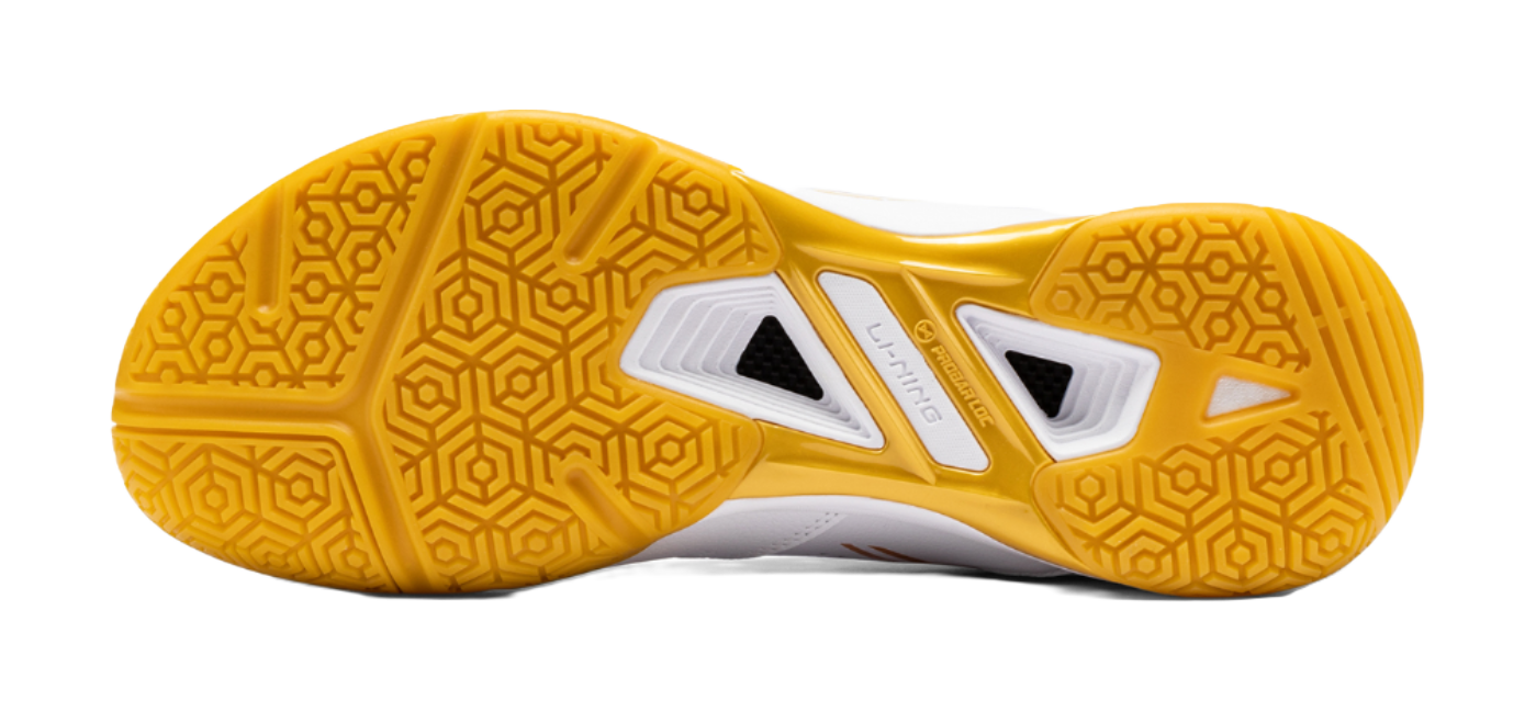 LiNing Blade Ma Cushioning, Wear Resistant Low top Badminton Shoes Unisex White Orange 