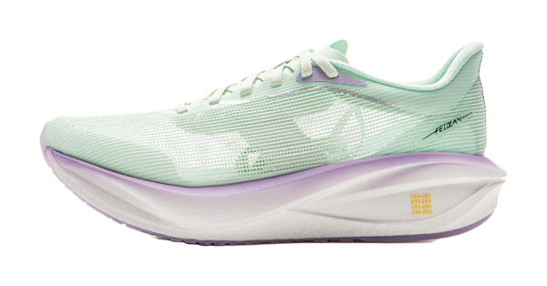 LiNing Breathable And Resilient Low top Carbon Plate Racing Running Shoes Women's Soft Aqua Blue 