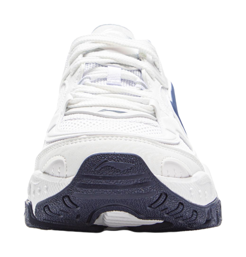 LiNing Brown Sugar Shock Absorbers Slip Resistant Breathable Low Top Casual Shoes Womens White 