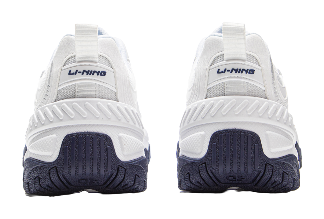 LiNing Brown Sugar Shock Absorbers Slip Resistant Breathable Low Top Casual Shoes Womens White 