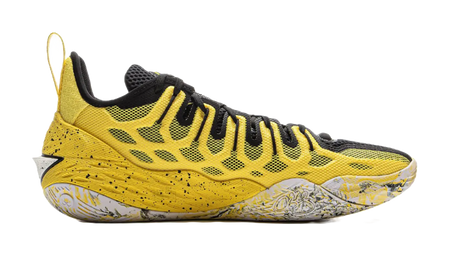 LiNing Buckets Cushioned Slip-Resistant Breathable Rebound Basketball Shoes Mens Yellow Black  vjsneaker.com