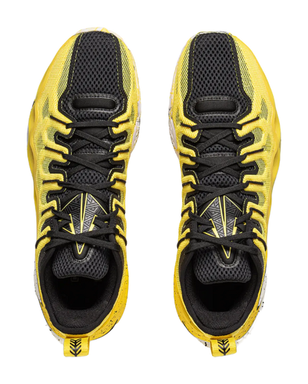 LiNing Buckets Cushioned Slip-Resistant Breathable Rebound Basketball Shoes Mens Yellow Black  vjsneaker.com