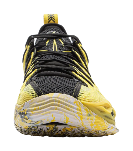 LiNing Buckets Cushioned Slip-Resistant Breathable Rebound Basketball Shoes Mens Yellow Black  vjsneaker.com