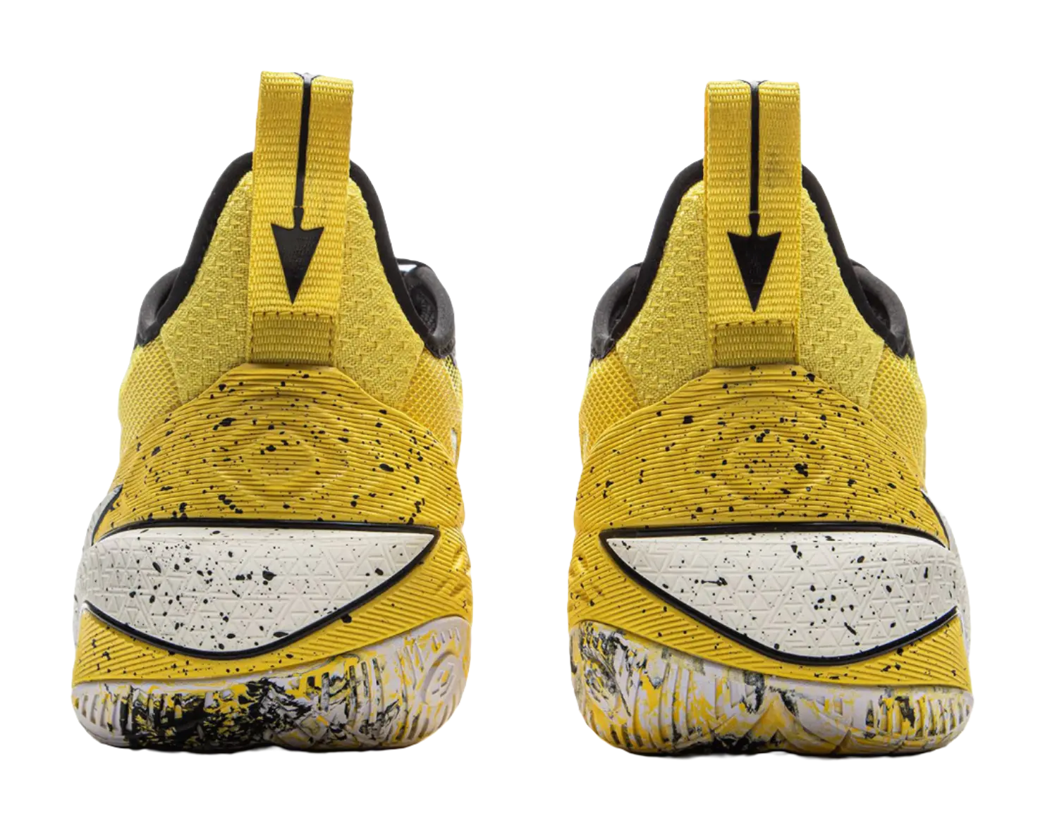 LiNing Buckets Cushioned Slip-Resistant Breathable Rebound Basketball Shoes Mens Yellow Black  vjsneaker.com