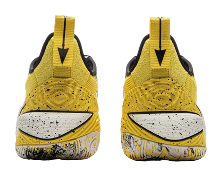 LiNing Buckets Cushioned Slip-Resistant Breathable Rebound Basketball Shoes Mens Yellow Black  vjsneaker.com