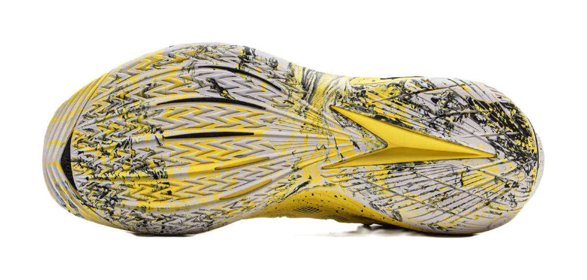 LiNing Buckets Cushioned Slip-Resistant Breathable Rebound Basketball Shoes Mens Yellow Black  vjsneaker.com