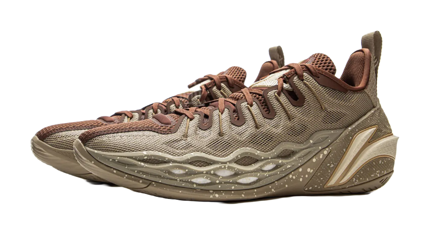 LiNing Buckets Cushioning, Slip Resistant, And Breathable Low Top Basketball Shoes Mens Umber  vjsneaker.com