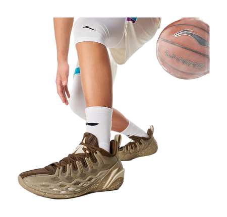 LiNing Buckets Cushioning, Slip Resistant, And Breathable Low Top Basketball Shoes Mens Umber  vjsneaker.com