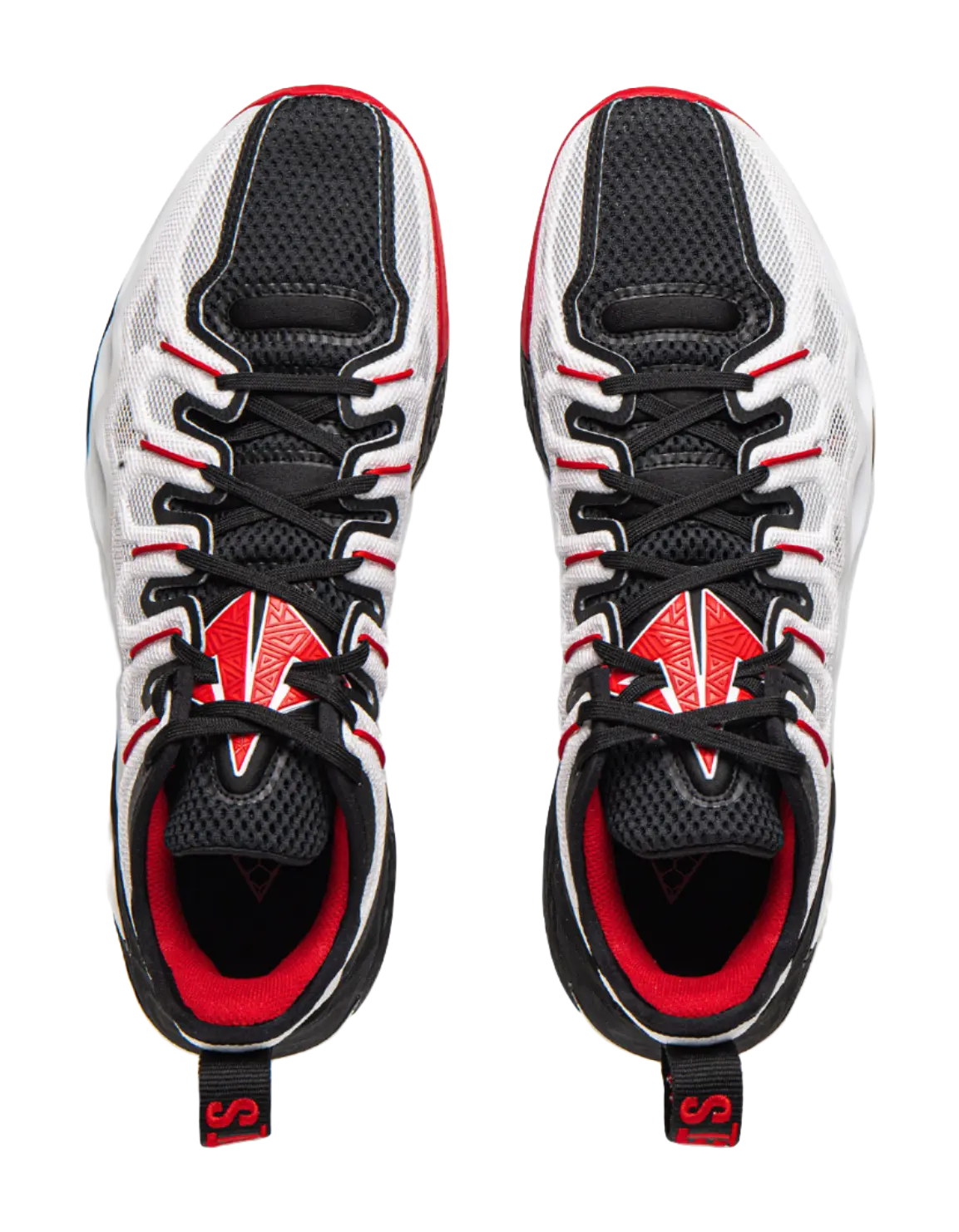 LiNing Buckets Shock Absorbers Slip Resistant Breathable Low Top Basketball Shoes Mens Black White  vjsneaker.com