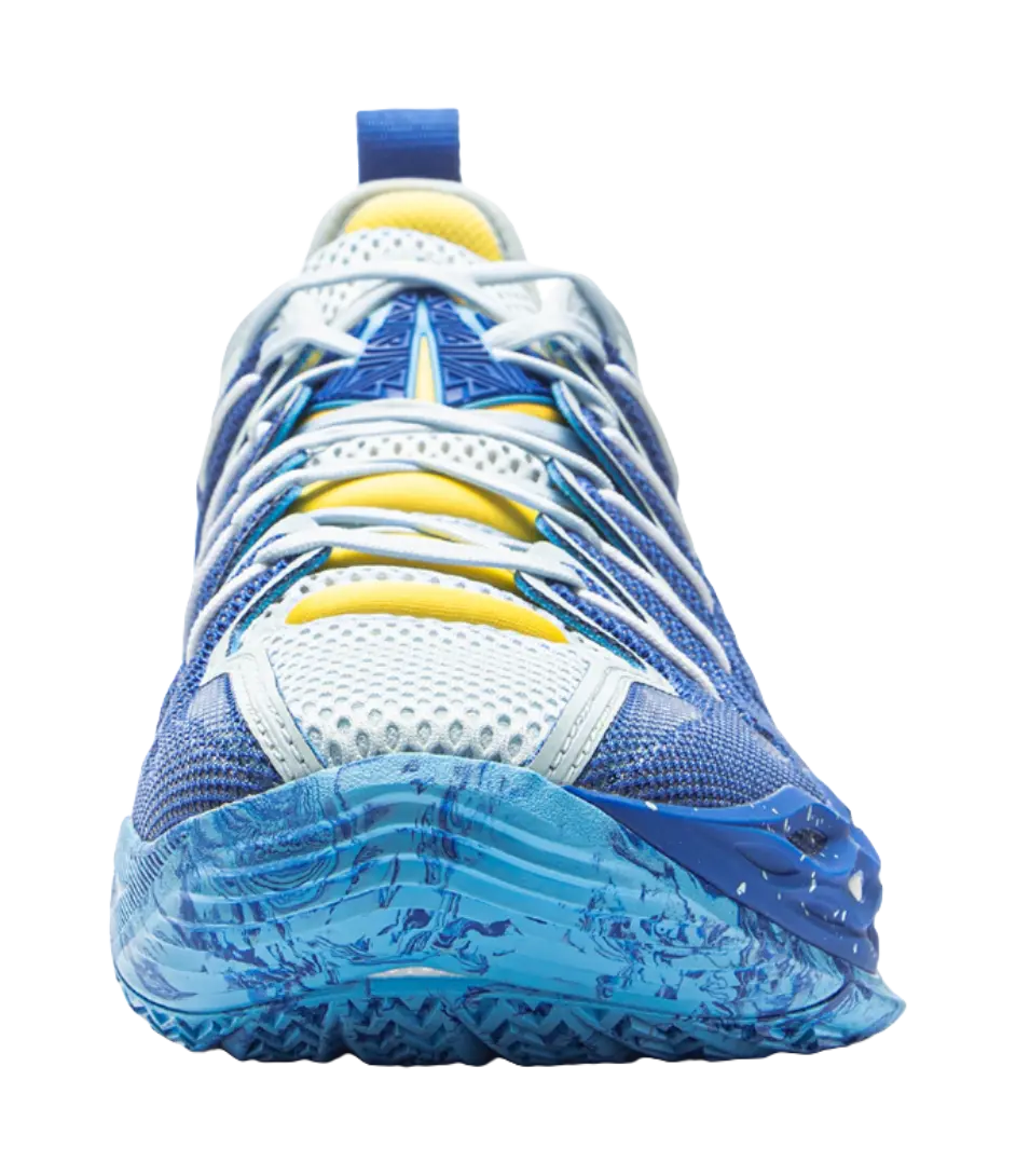 LiNing Buckets Shock Absorbers Slip Resistant Breathable Low Top Basketball Shoes Mens Blue  vjsneaker.com