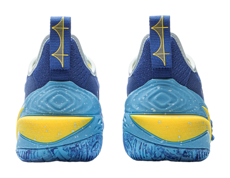 LiNing Buckets Shock Absorbers Slip Resistant Breathable Low Top Basketball Shoes Mens Blue  vjsneaker.com