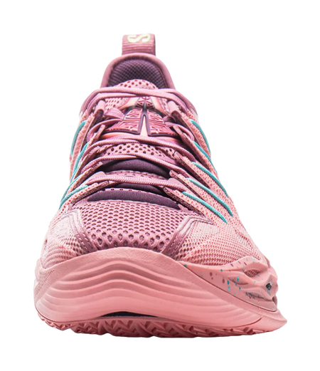 LiNing Buckets Shock Absorbers Slip Resistant Breathable Low Top Basketball Shoes Mens Pink  vjsneaker.com